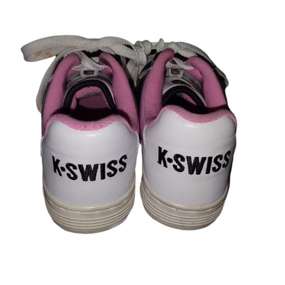 K-Swiss White With Pink and Black Stripes Sneakers Size Women's 8 - Picture 3 of 10